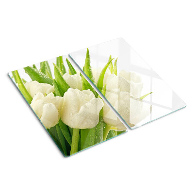 Tabla para cortar Tulipanes en gotas de agua