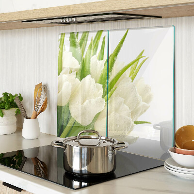 Tabla para cortar Tulipanes en gotas de agua