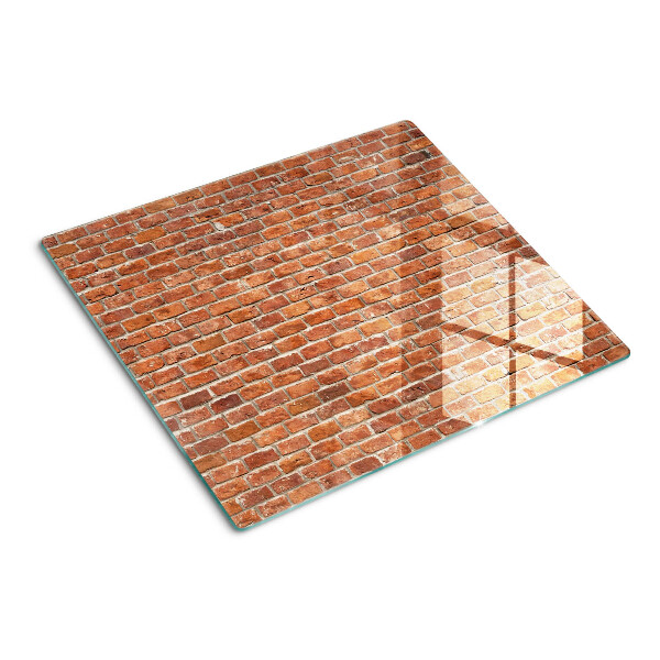 Tabla de cortar de cristal pared de ladrillos