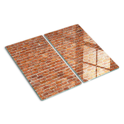 Tabla de cortar de cristal pared de ladrillos