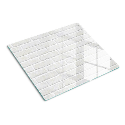 Tabla de cortar de cristal pared de ladrillos