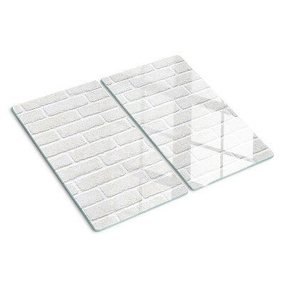 Tabla de cortar de cristal pared de ladrillos