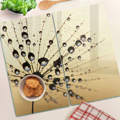 Tabla para cortar Gotas de agua sobre una telaraña