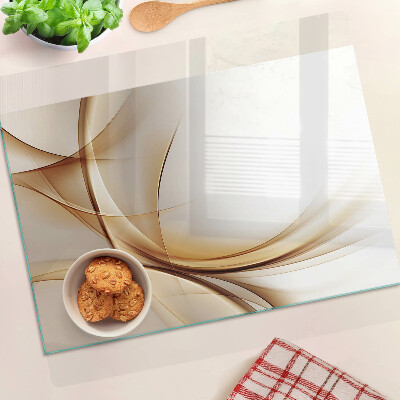 Tabla para cortar Ondas abstractas en tonos beige