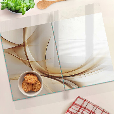 Tabla para cortar Ondas abstractas en tonos beige