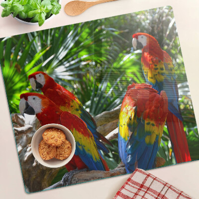 Tabla para cortar Loros en un entorno tropical