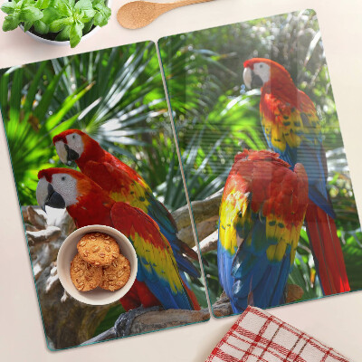 Tabla para cortar Loros en un entorno tropical