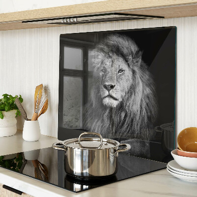 Tabla para cortar León en blanco y negro