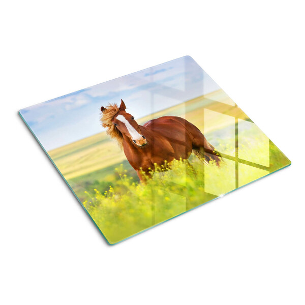 Tabla para cortar Caballo en el prado