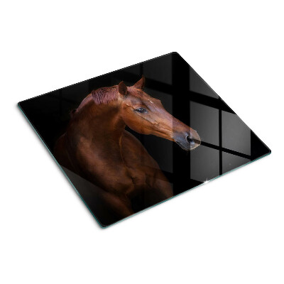 Tabla de cortar de cristal Retrato de un caballo