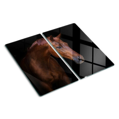 Tabla de cortar de cristal Retrato de un caballo