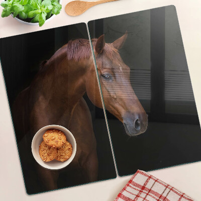 Tabla de cortar de cristal Retrato de un caballo