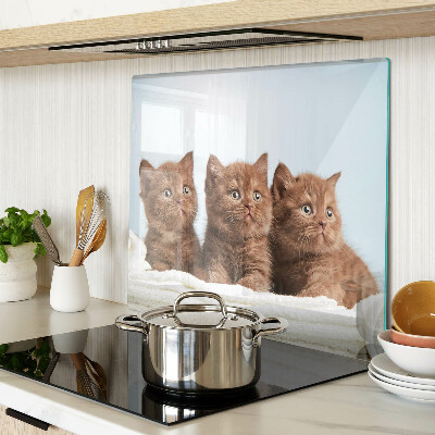 Tabla para cortar Tres gatos marrones