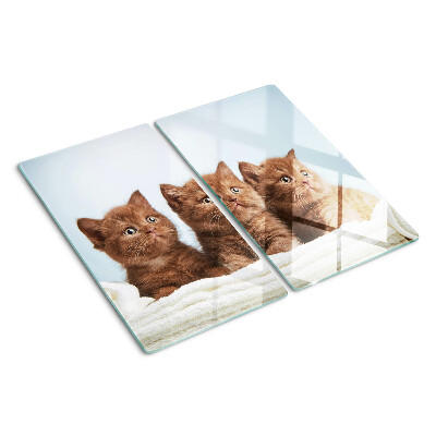 Tabla para cortar Tres gatos marrones