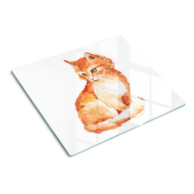 Tabla para cortar Dibujo de un gatito pelirrojo