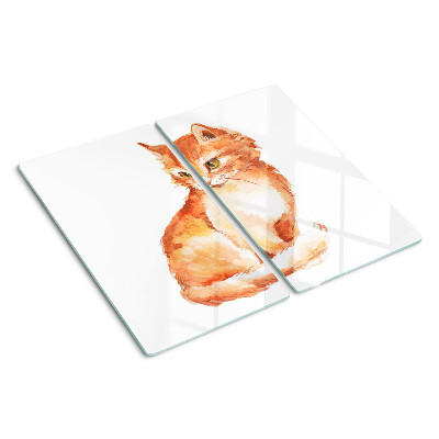 Tabla para cortar Dibujo de un gatito pelirrojo