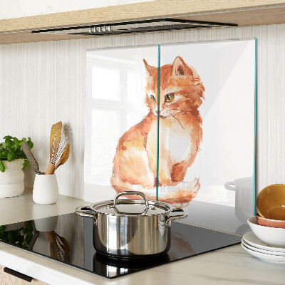 Tabla para cortar Dibujo de un gatito pelirrojo