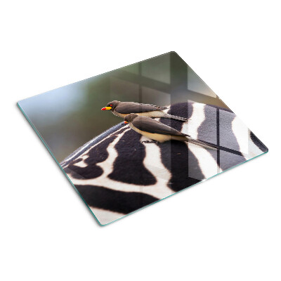 Tabla para cortar Pájaros en una cebra