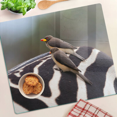 Tabla para cortar Pájaros en una cebra