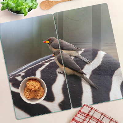 Tabla para cortar Pájaros en una cebra