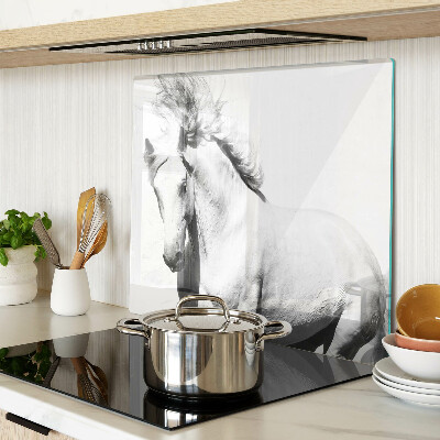 Tabla para cortar Caballo en blanco y negro