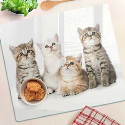 Tabla para cortar Una bandada de gatitos