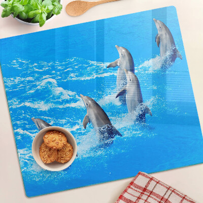 Tabla para cortar Delfines saltando sobre las olas