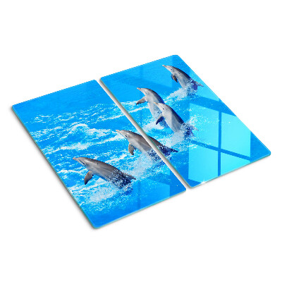 Tabla para cortar Delfines saltando sobre las olas