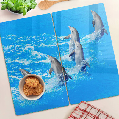 Tabla para cortar Delfines saltando sobre las olas