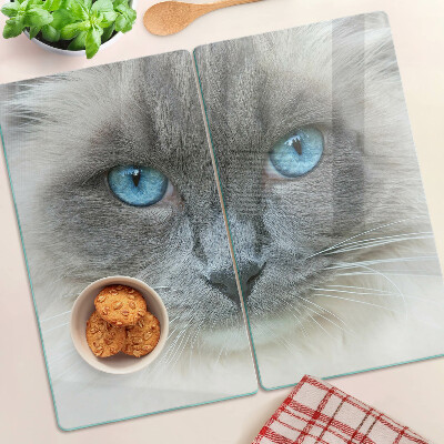 Tabla para cortar Gato con ojos azules