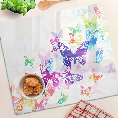 Tabla para cortar Motivo de mariposas voladoras de colores