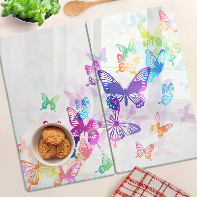 Tabla para cortar Motivo de mariposas voladoras de colores