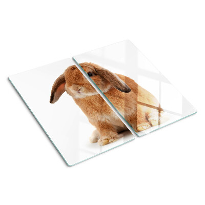 Tabla para cortar Conejo sobre fondo blanco