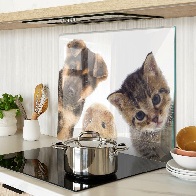 Tabla de cortar de cristal Perros, gatos, conejos