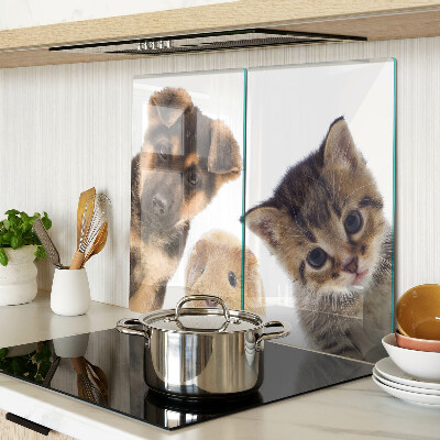 Tabla de cortar de cristal Perros, gatos, conejos
