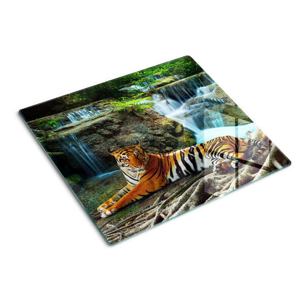 Tabla para cortar Tigre en su hábitat natural