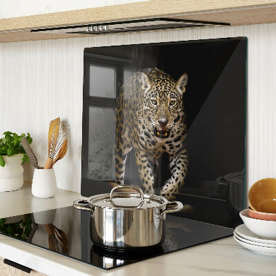 Tabla de cortar de cristal Leopardo en movimiento