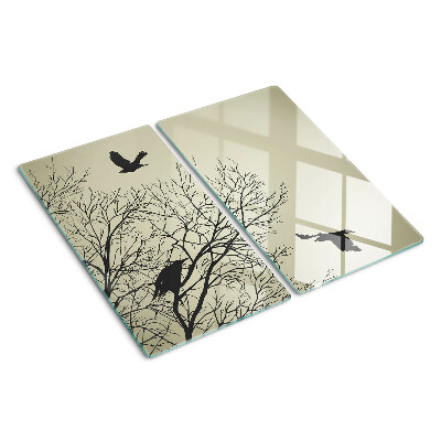 Tabla para cortar Pájaros en las ramas de los árboles