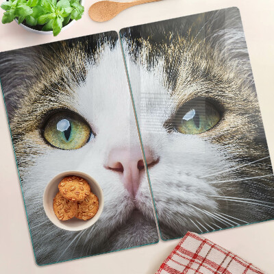 Tabla para cortar Gato con ojos verdes