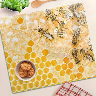 Tabla de cortar de cristal Colmenas y abejas