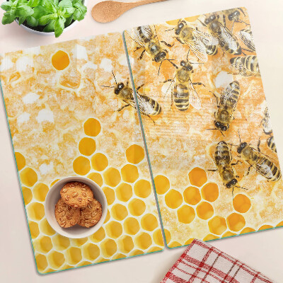 Tabla de cortar de cristal Colmenas y abejas