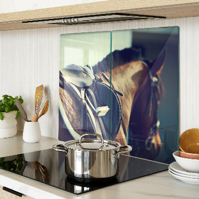 Tabla de cortar de cristal Caballos y accesorios de equitación