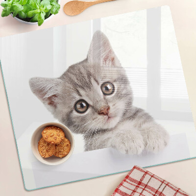 Tabla para cortar Gatito con ojos grandes