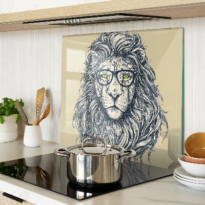 Tabla de cortar de cristal León con gafas