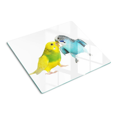 Tabla para cortar Loros amarillos y azules