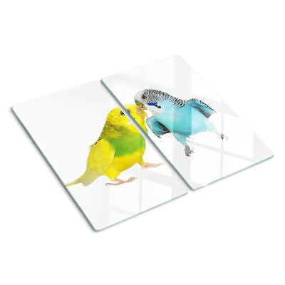 Tabla para cortar Loros amarillos y azules