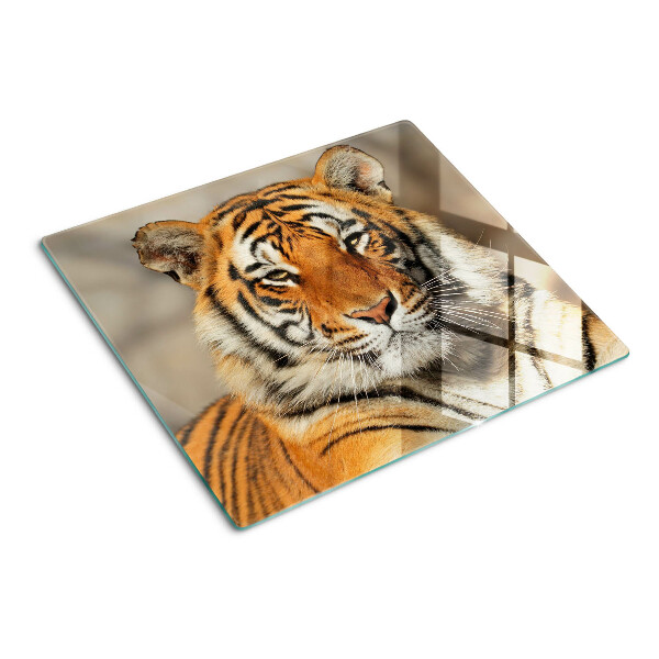 Tabla para cortar Tigre en un entorno natural