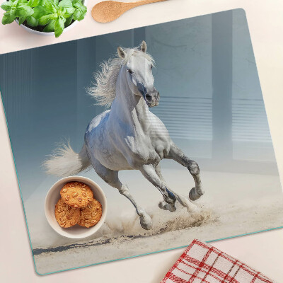 Tabla para cortar Caballo blanco en movimiento
