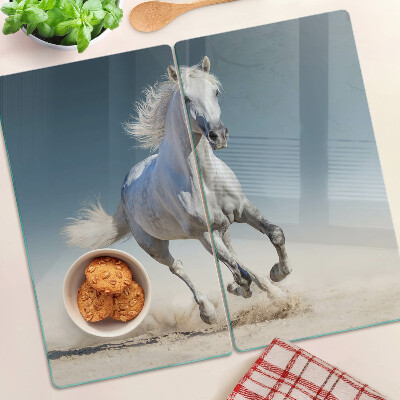 Tabla para cortar Caballo blanco en movimiento