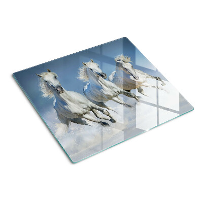 Tabla para cortar Caballos blancos al galope